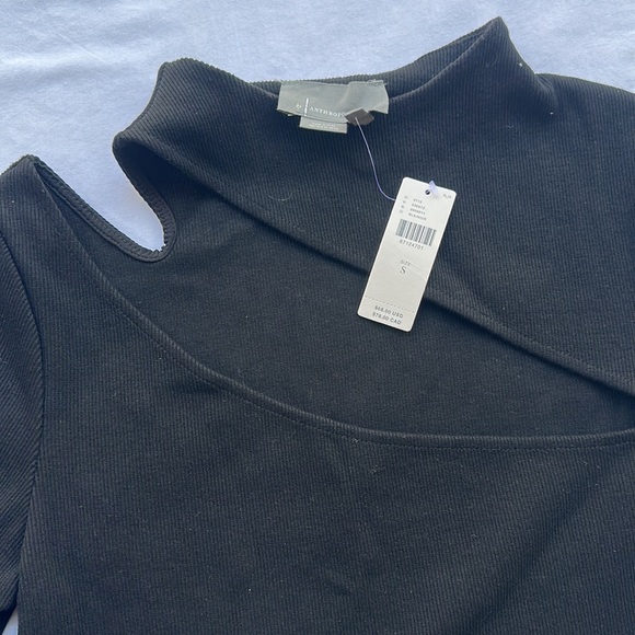NWT Anthropologie Asymmetrical Cut Out Ribbed Knit Top-Size Small - Picture 3 of 9